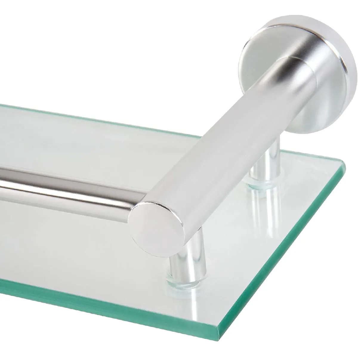 Helloshop26 Étagère murale - Verre trempé et aluminium