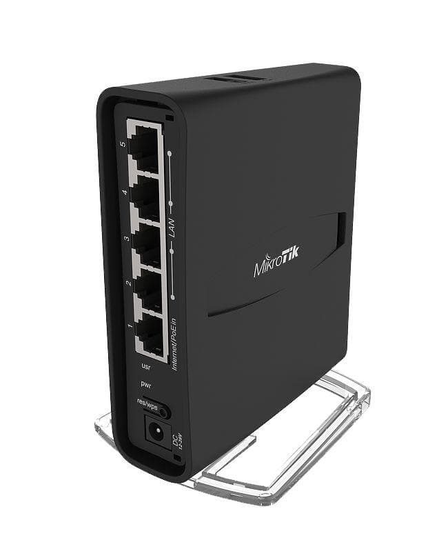 mikrotik hAP AC2 Dual-Band Router, PoE in, Gigabit, 802.11ac, black