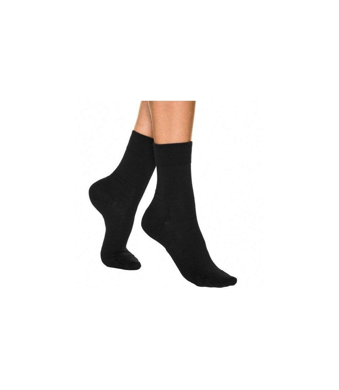 DIM Chaussettes Femme Laine WOOL Noir