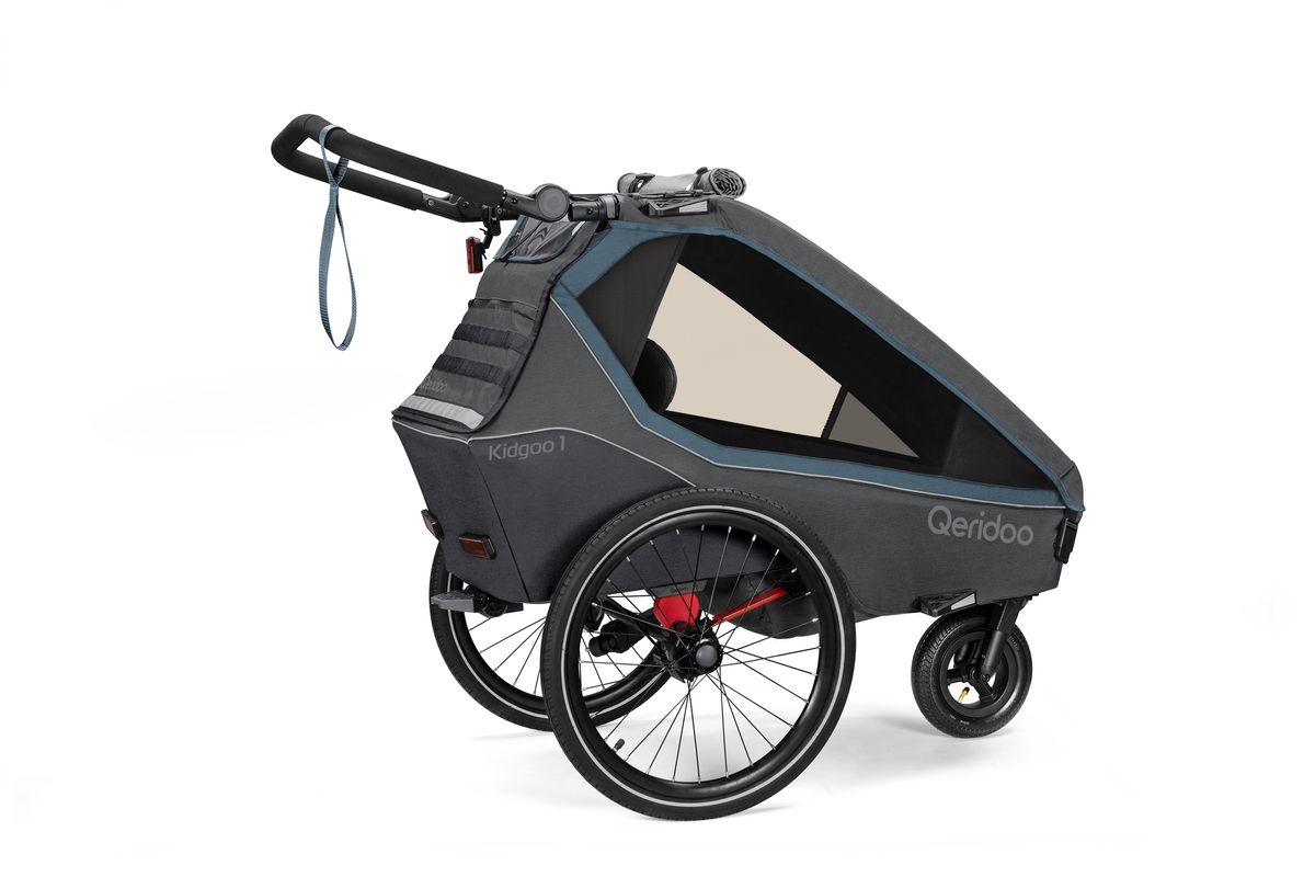 Qeridoo Fahrradanhänger Kidgoo 1 Navy Blue