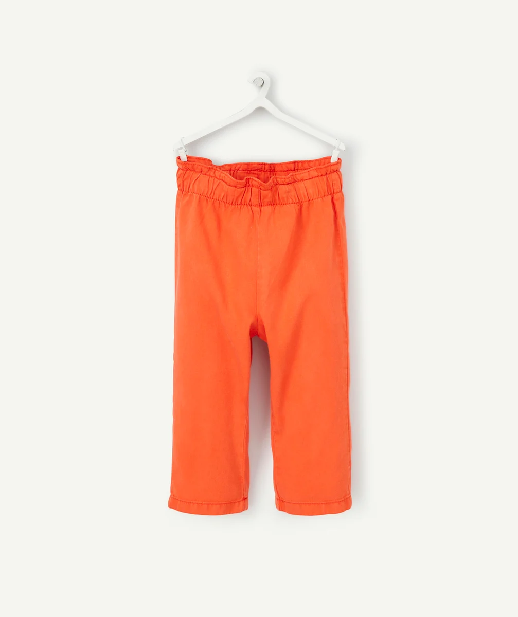 PANTALON DROIT FILLE EN VISCOSE RESPONSABLE ROUGE