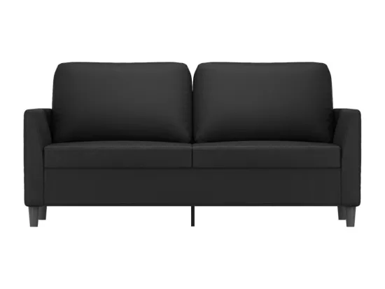 Canapé à 2 places Noir 140 cm Similicuir