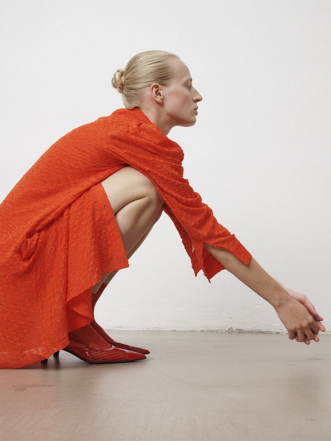 Lala Berlin Dress Davis Hot orange