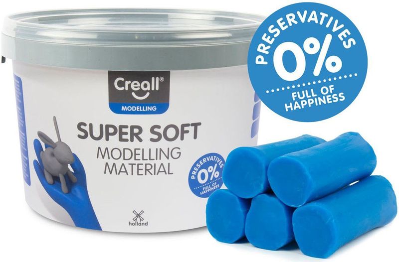 Creall - Supersoft - Boetseerklei - Blauw - 1750 Gram