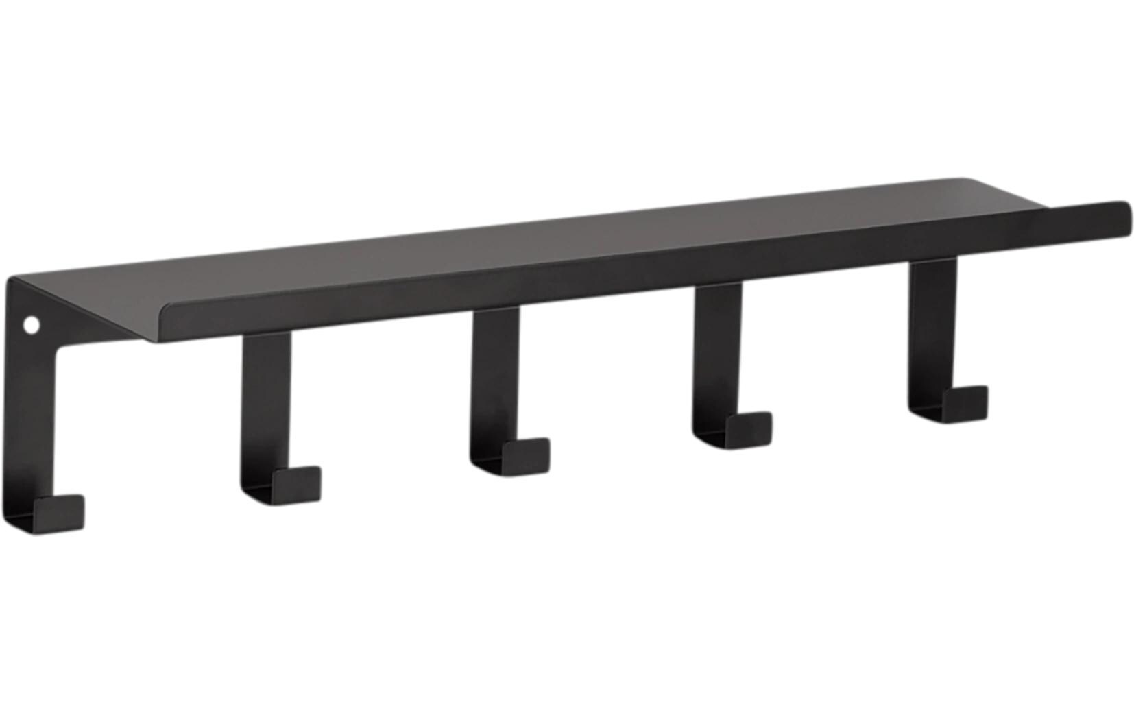 Wandgarderobe 40 x 11 x 10.4 cm, Metall, SchwarzKleiderhaken