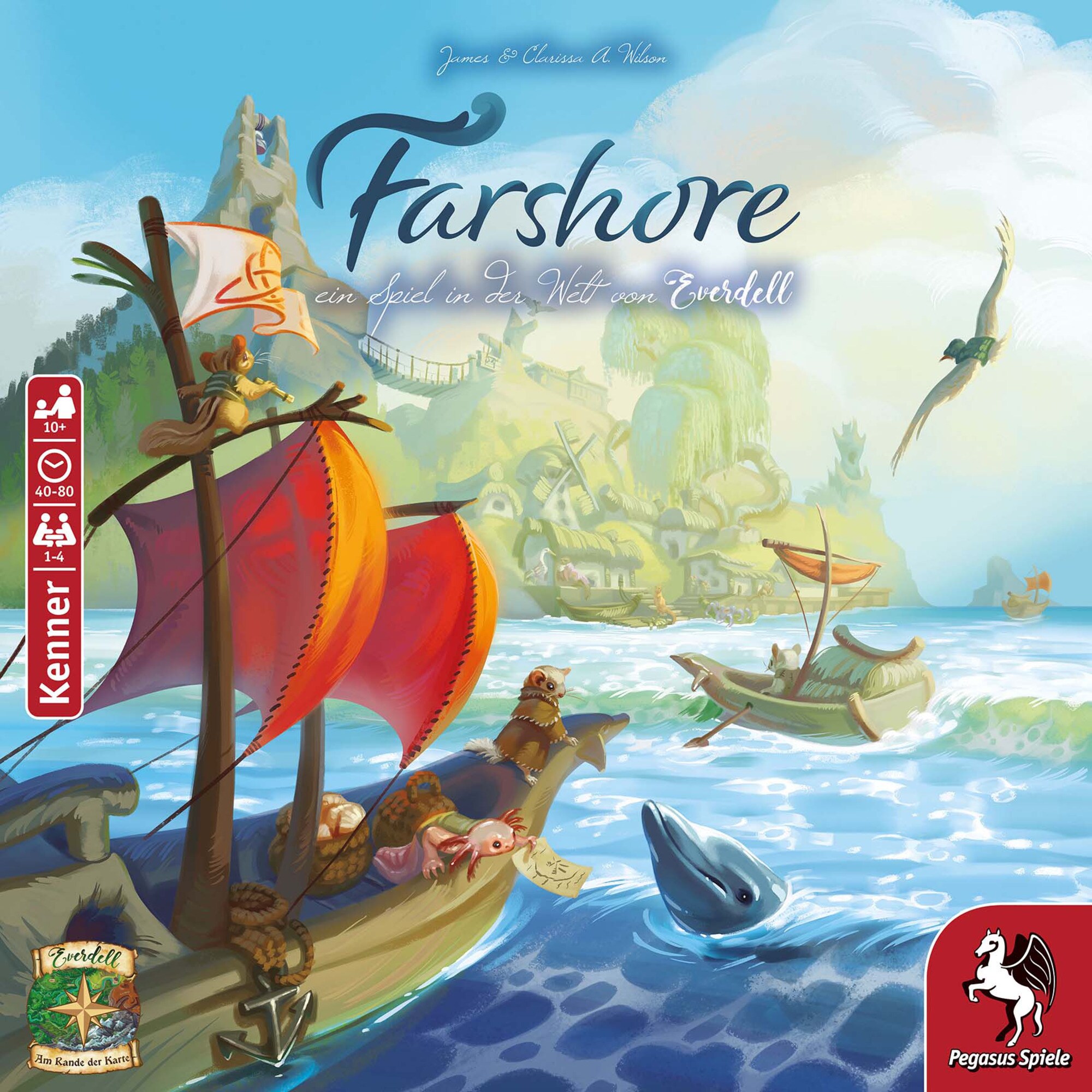 Pegasus Brettspiel Farshore – Ein Spiel in der Welt von Everdell