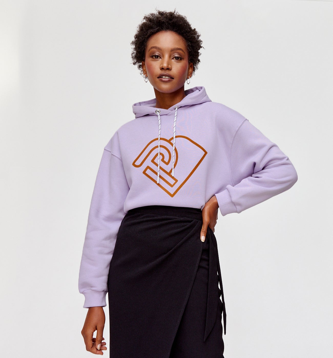 Sweat à capuche logo Promod - Lilas