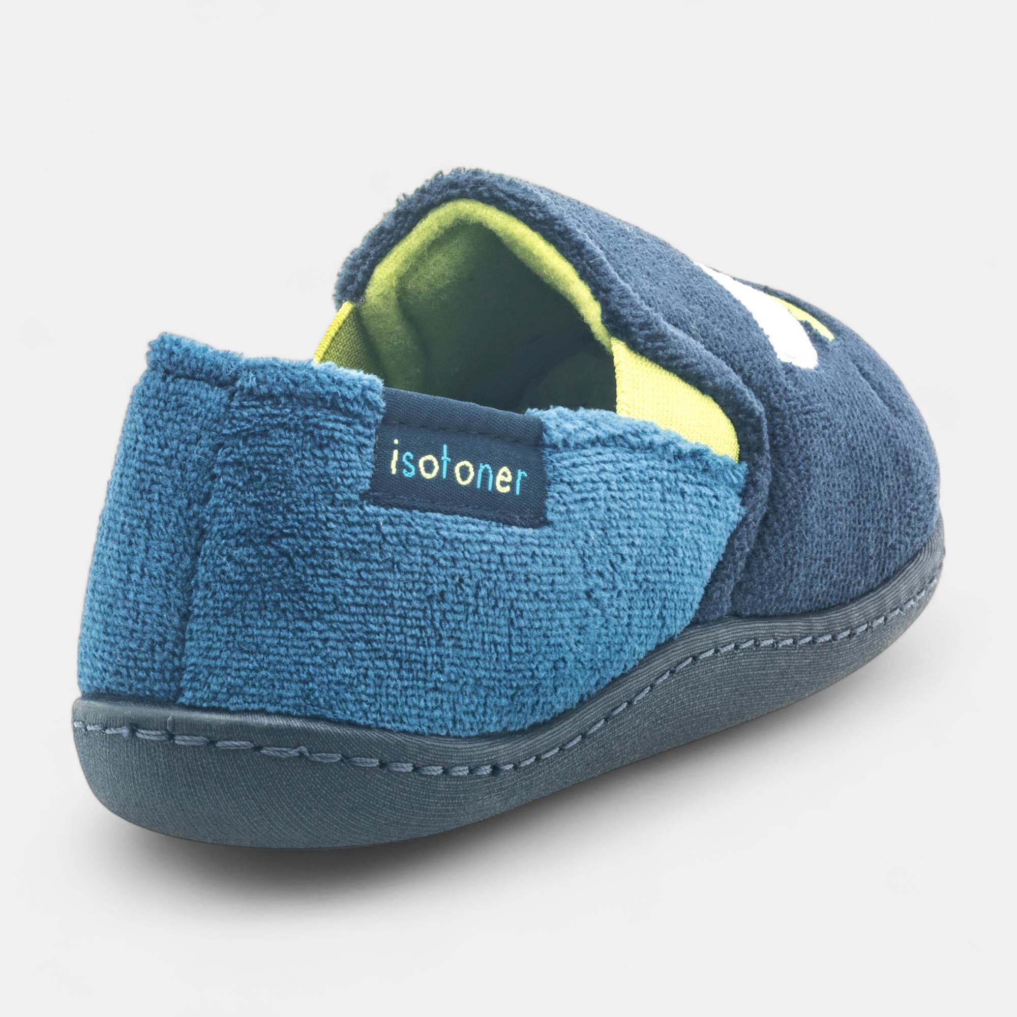 Pantoufles pieds sensibles Garçon bleu marine