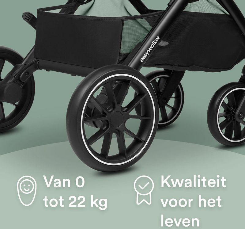 Easywalker - Jackey² XL - Buggy - Agave Groen - Opvouwbaar - XL Wielen