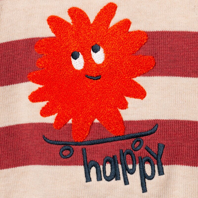 Pull bébé garçon rayures graphiques rouge Catimini Rouge
