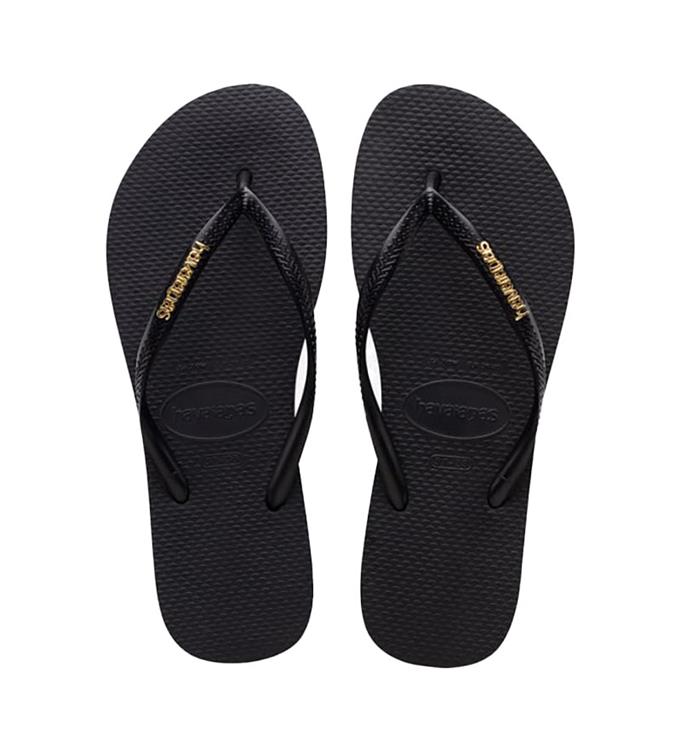 Havaianas Women Slim Logo Metallic Teenslippers