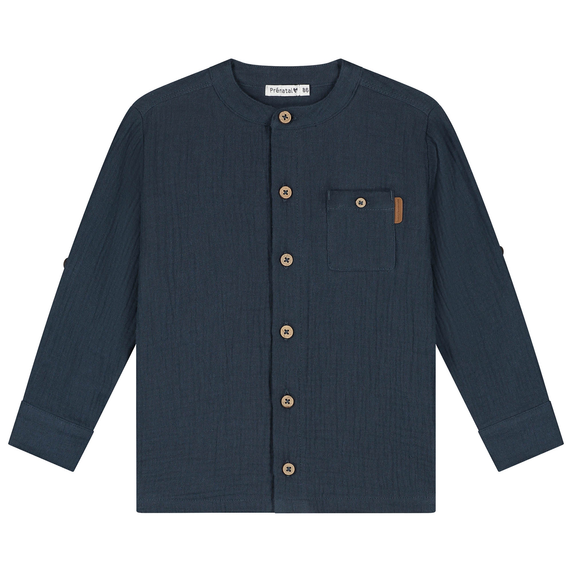Prénatal baby blouse lange mouwen effen denim