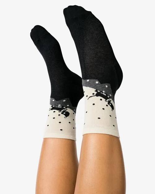 chaussettes de Noël Siepie blanc cassé
