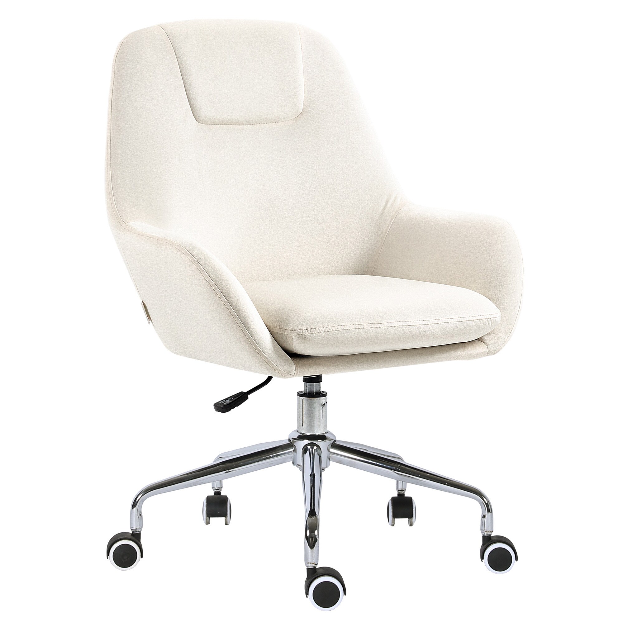 Vinsetto Bürostuhl mit Rollen weiß 65L x 66B x 97H cm