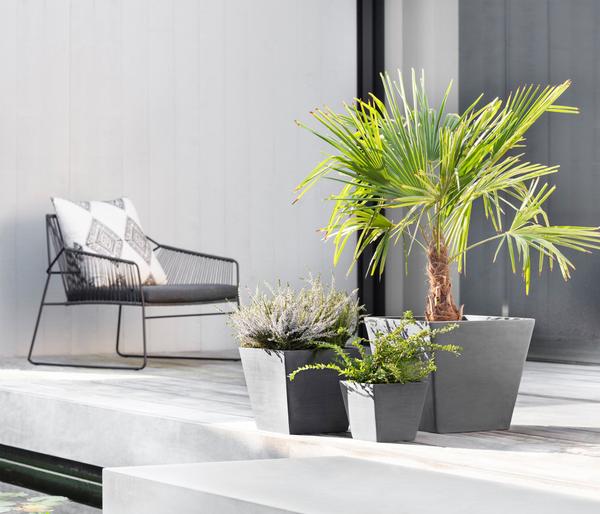 Ecopots Kunststoff-Topf Rotterdam, quadratisch