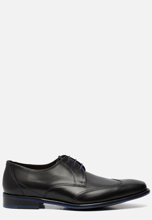 Floris van Bommel Veterschoenen zwart Leer 310307