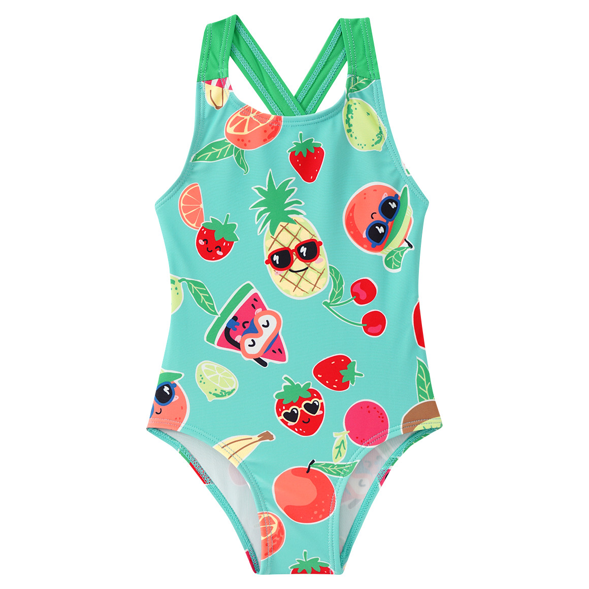 Famy Baby Badeanzug mit Allover-Print helltürkis