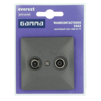 GAMMA Everest Stopcontact Universeel Coax Antraciet