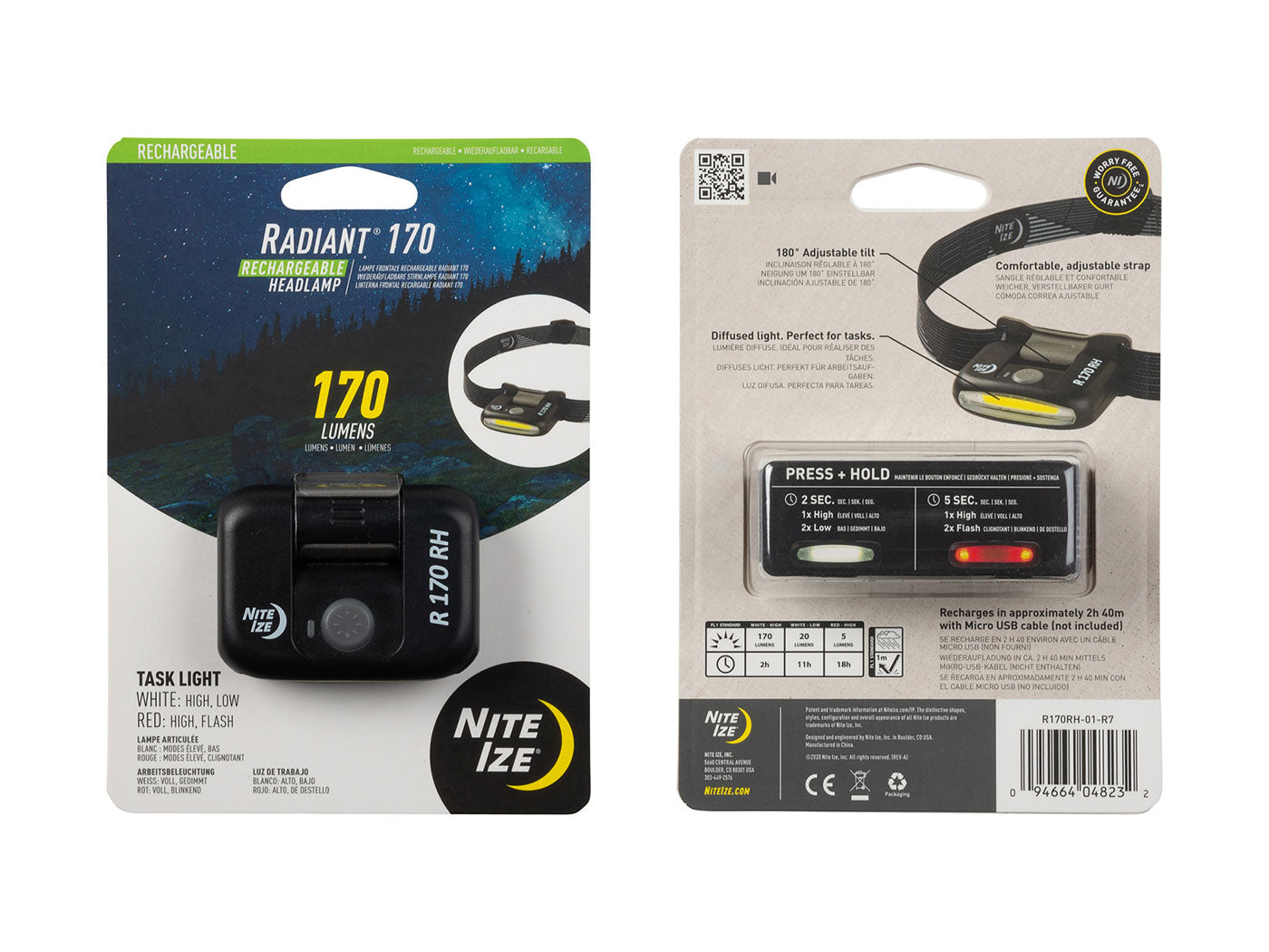 Nite Ize Radiant 170 Oplaadbare Hoofdlamp