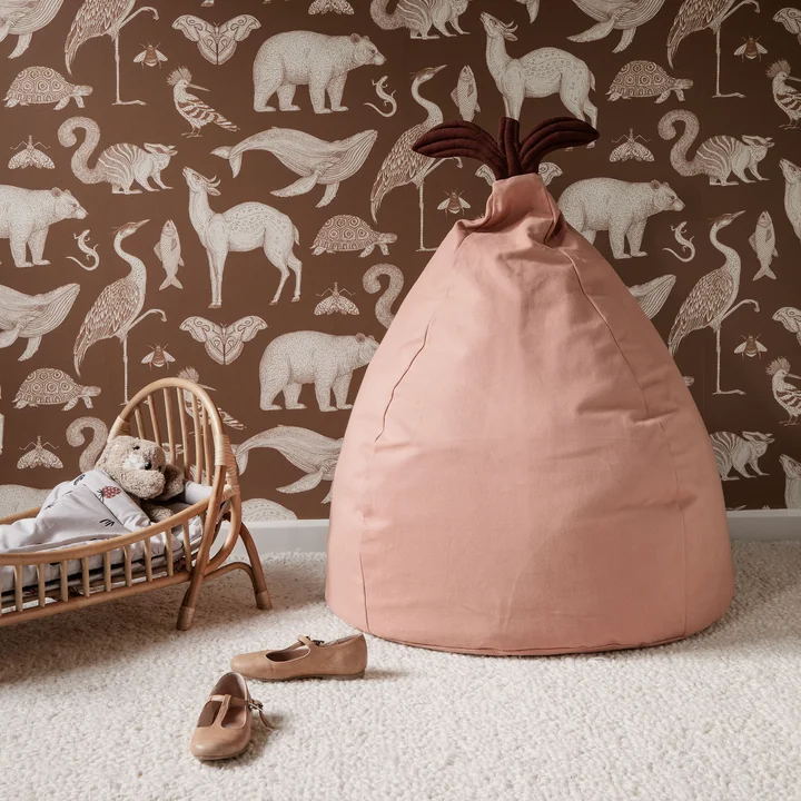Ferm Living - Birne Sitzsack, dusty rose