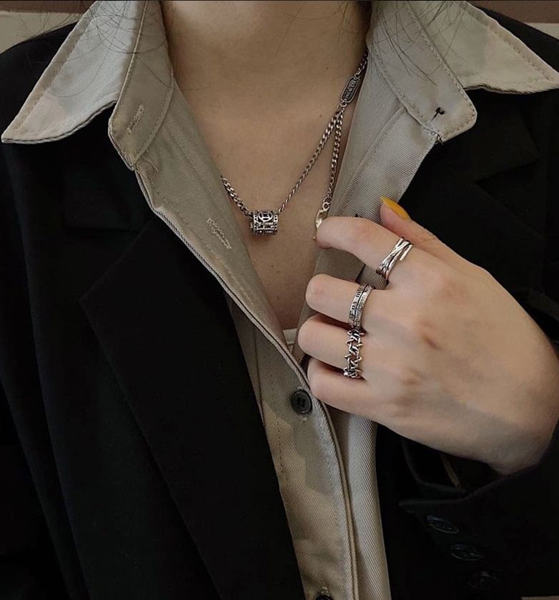 Lilafey - Set van 3: Metalen open ring
