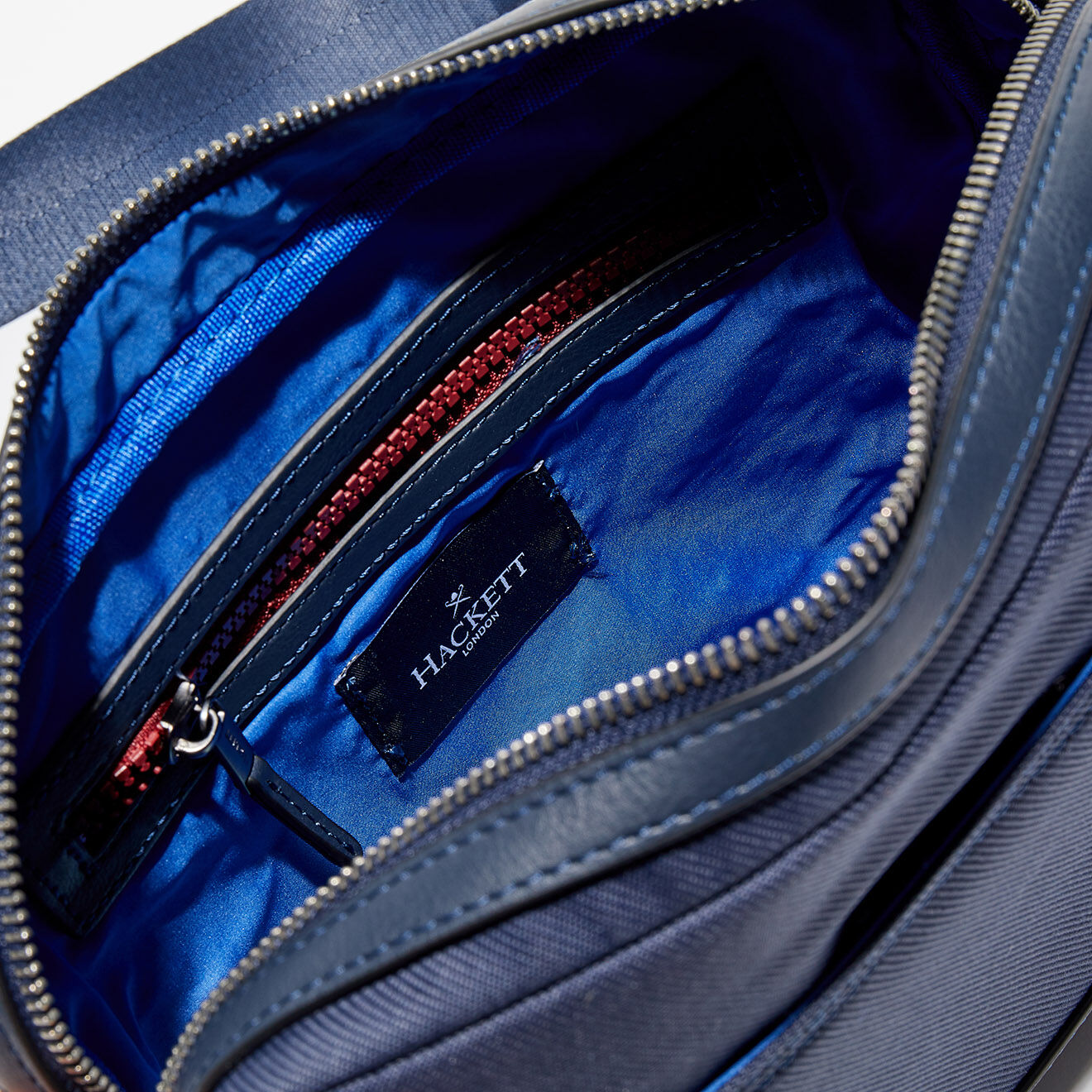 Hackett London Sac Besace bleu moyen - 27x19x7 cm