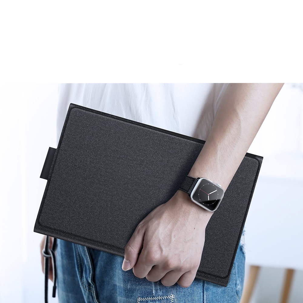 2in1 Samsung Galaxy Tab S8  Plus / Tab S7 FE 5G / Tab S7  Plus Leder Schutz Tasche Smart Cover Magnetische Bluetooth Tastatur - Schwarz