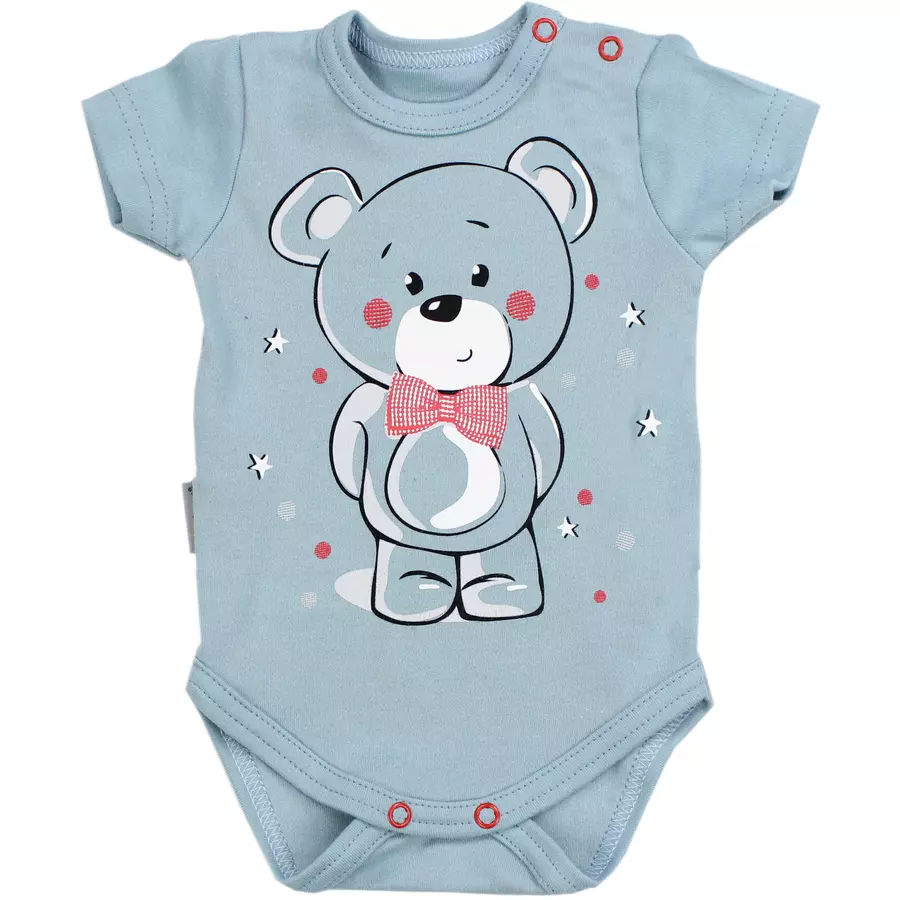 TupTam Baby Kurzarm Body mit Aufdruck Spruch 5er Pack beigegrau