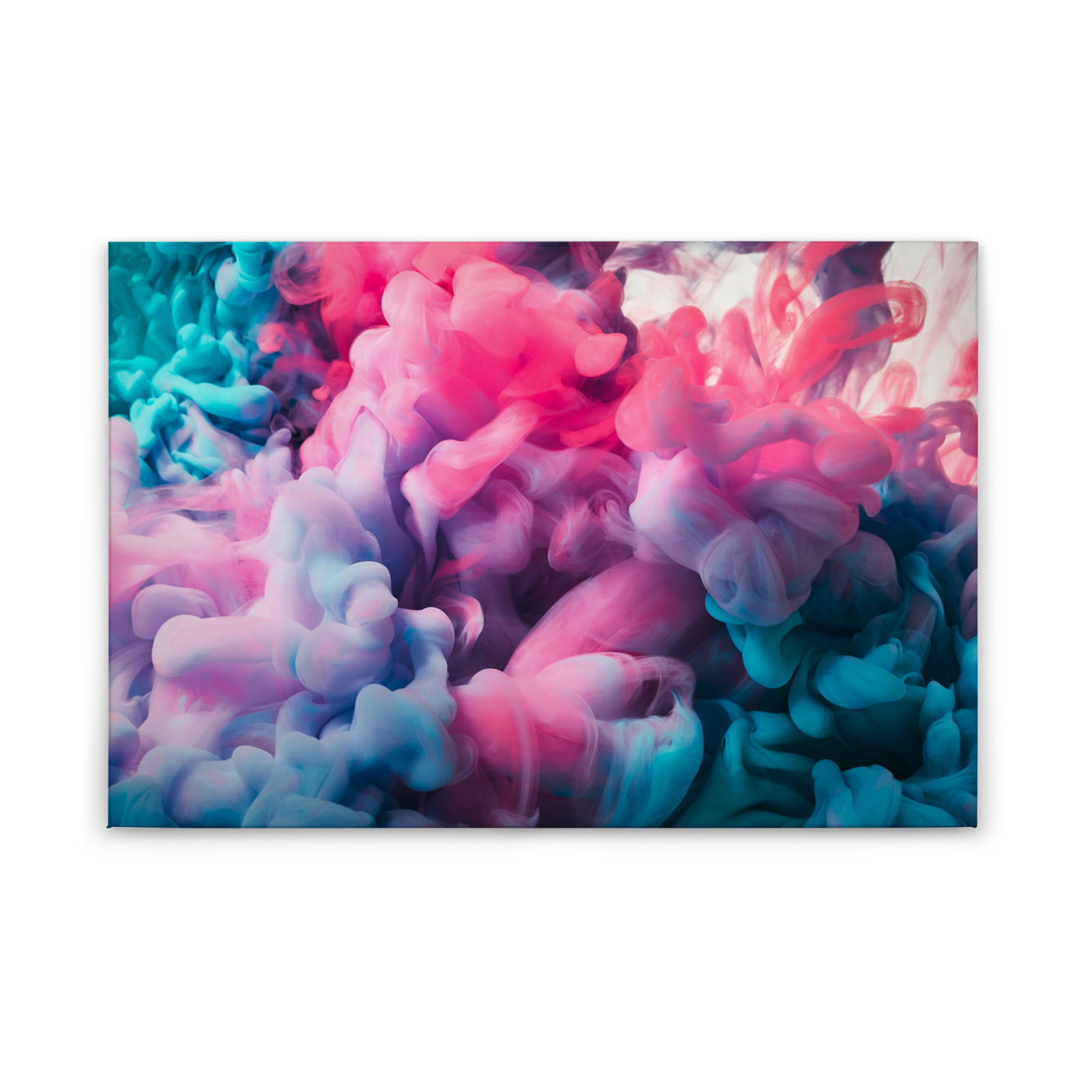 Leinwandbild NEBEL - pink-blau - 90x60 cm