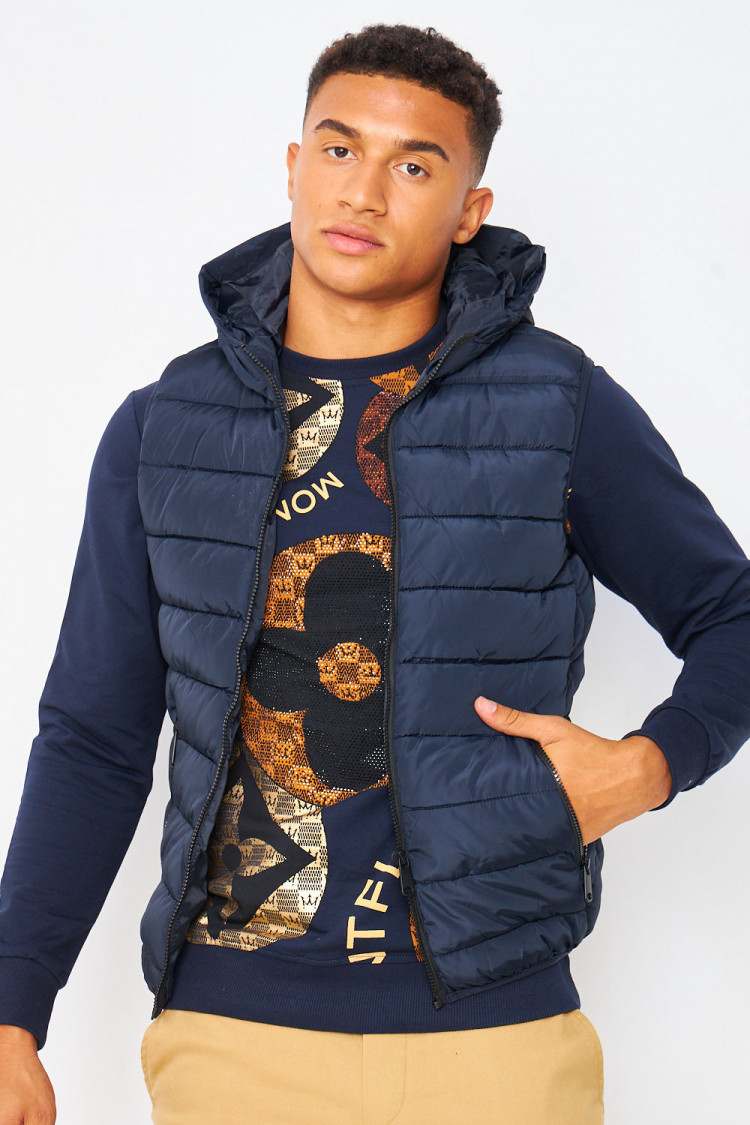 Doudoune sans manches bleue