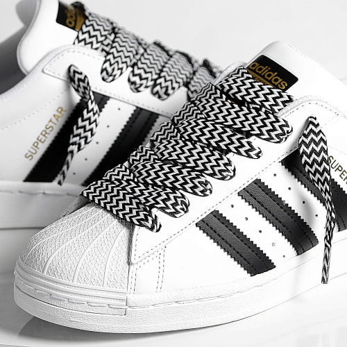 Baskets Superstar EG4958 Footwear White Core Black x Superlaced Gros Lacet Noir Blanc