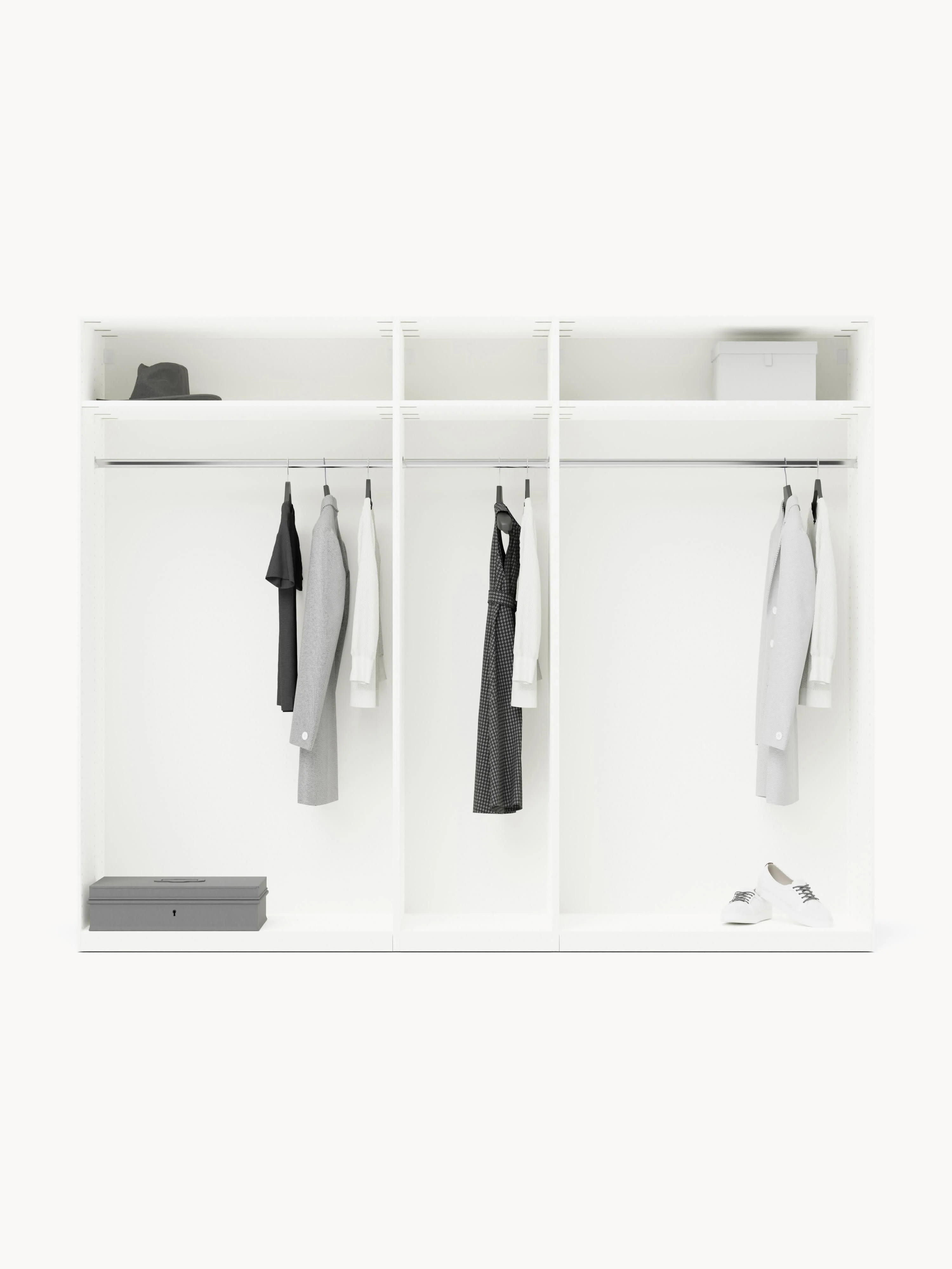 Modulaire draaideurkast Simone, 250 cm breed, diverse varianten