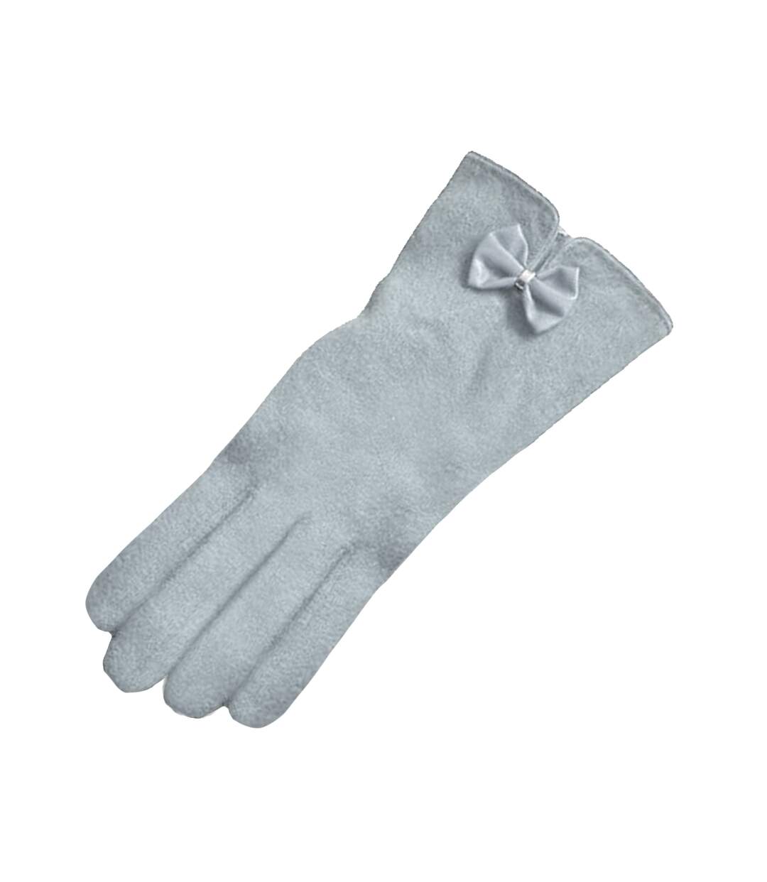 Eastern Counties - Gants en cuir et laine mélangée pour femmes (Gris) - UTEL175