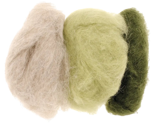 Schapenwol groen mix 3x10 g