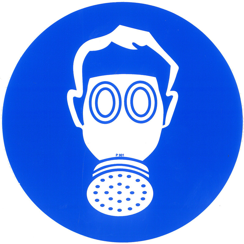 Sticker ademhalings bescherming Ø15cm