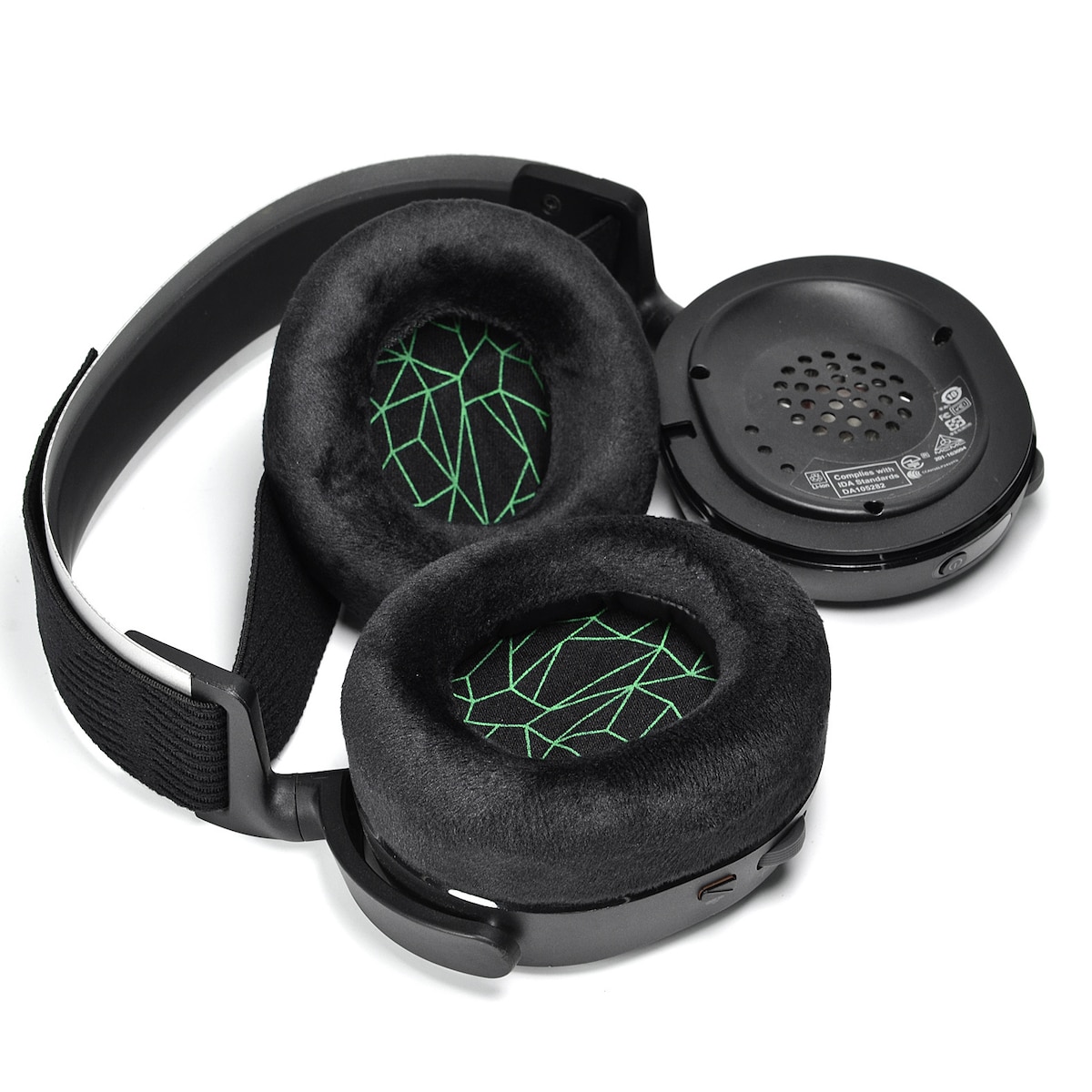 Øreputer for SteelSeries Arctis Prime/1/3/5/7/9/9X/Pro myk plysj Grønn
