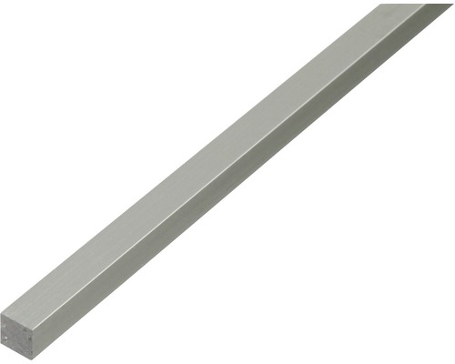 Vierkante aluminium staaf, zilver geanodiseerd, 16x16 mm, 1 m
