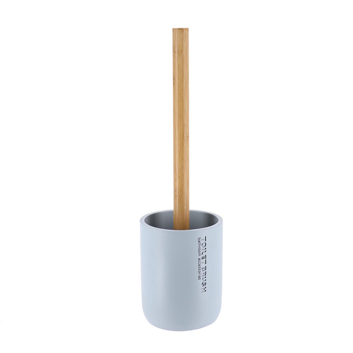 BROSSE WC POLYRESINE BLEU CLAIR BAMBOU