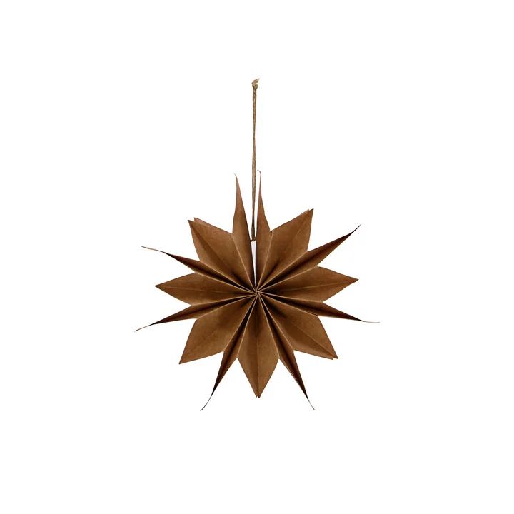 House Doctor - Capella Papier Weihnachtsstern, Ø 20 cm, natur