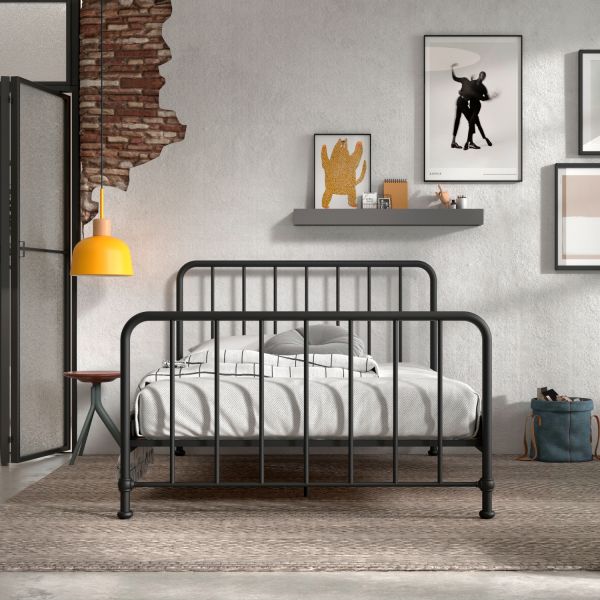 Vipack Bronxx Bed - 140 x 200 cm - Mat Wit