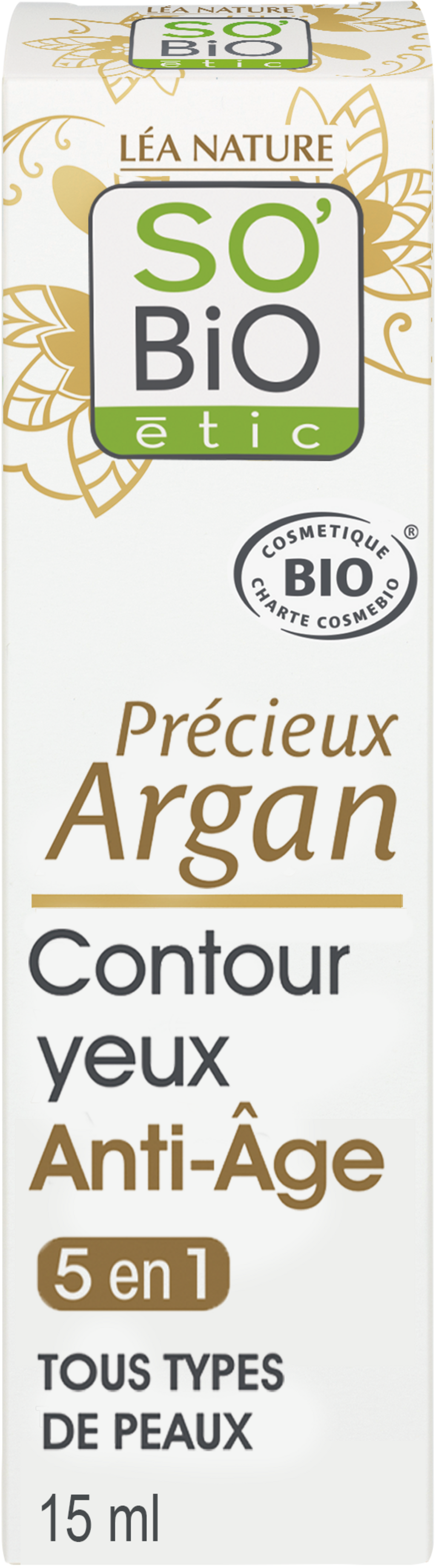 LÉA NATURE SO BiO étic  5in1 Anti-Aging Augen-& Lippen-Konturcreme, 15 ml