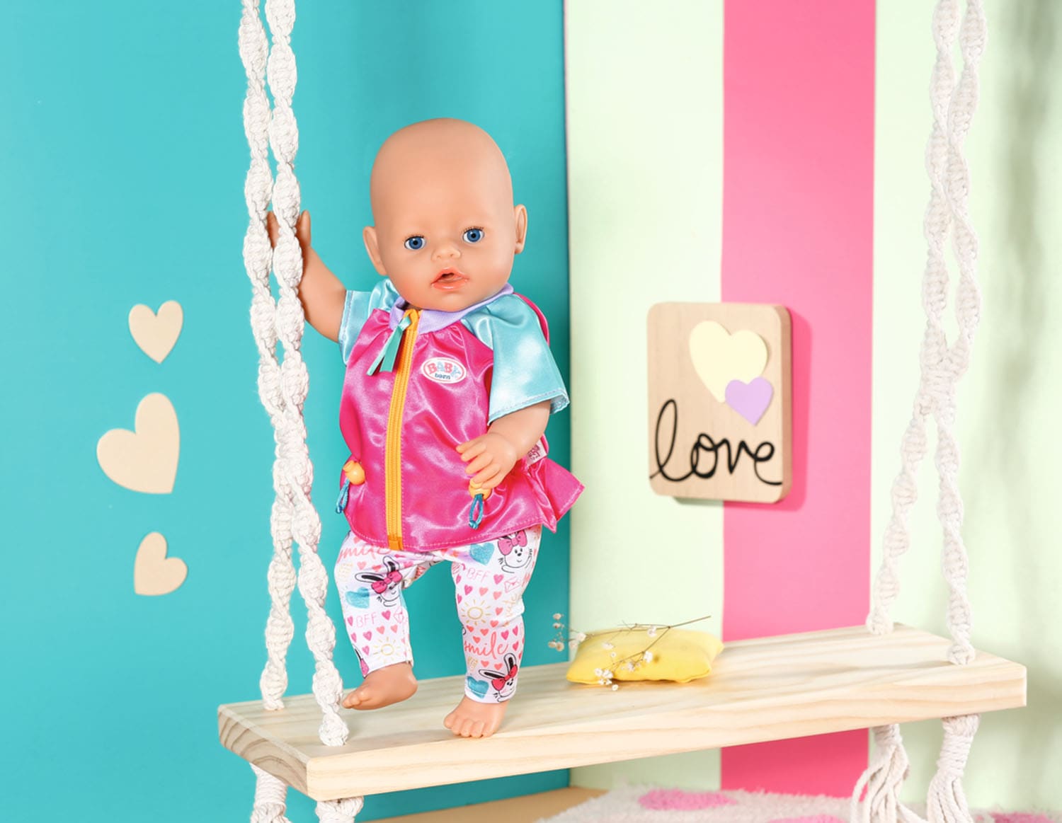 Baby Born Puppenkleidung »Freizeitanzug Pink, 43 cm« mit Kleiderbügel