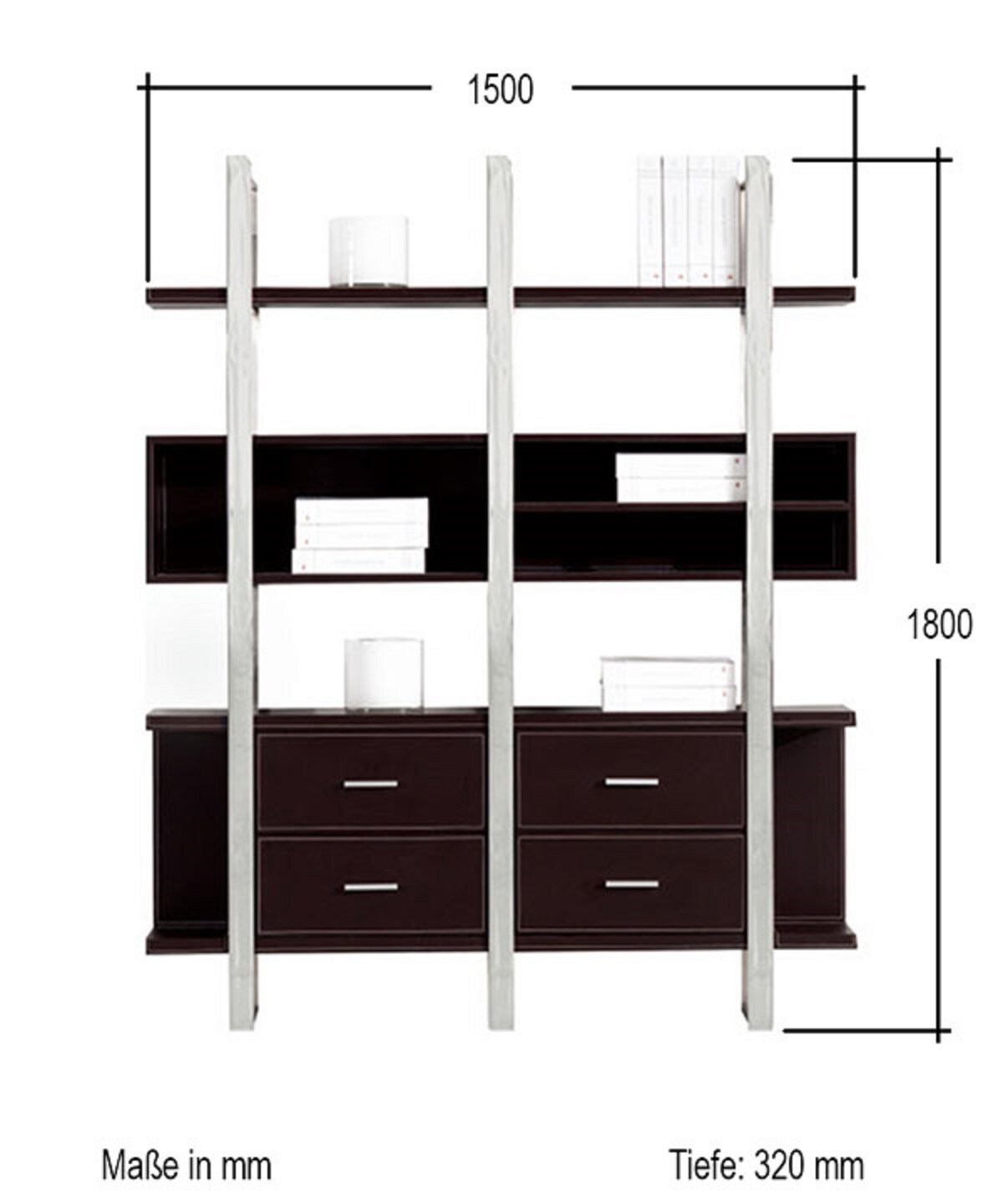 Jet-Line Aktenschrank Brindisi Kunstleder