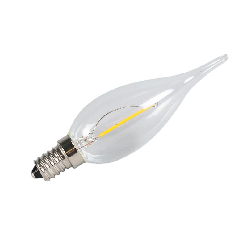 Set van 5 E14 LED filament kaarslampen BXS35 1W 100LM 2200K