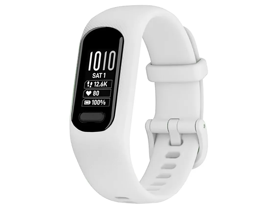Garmin vívosmart 5 - Aktivitetssporer med bånd - silikone - hvid - båndstørrelse: S/M - monokrom - Bluetooth, ANT  - 24.5 g