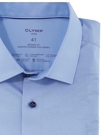 OLYMP Luxor Overhemd 24/Seven Lichtblauw 120264-10 kopen