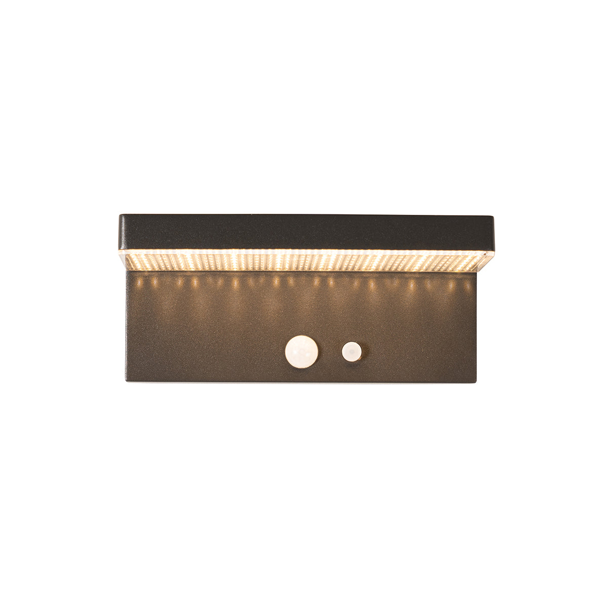 QAZQA Buiten wandlamp donkergrijs incl. LED en dimlicht op solar -
