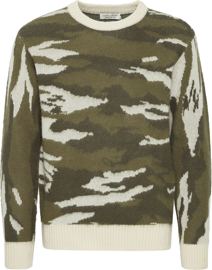 Casual Friday CFKLAES camo knit Deep depths
