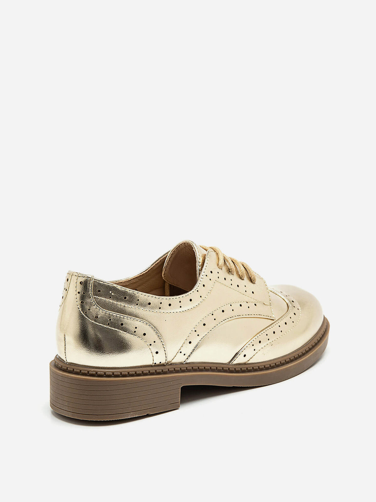 Derbies à détails ajourés- Doré