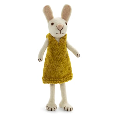 Osterhase Filz groß, Kleid